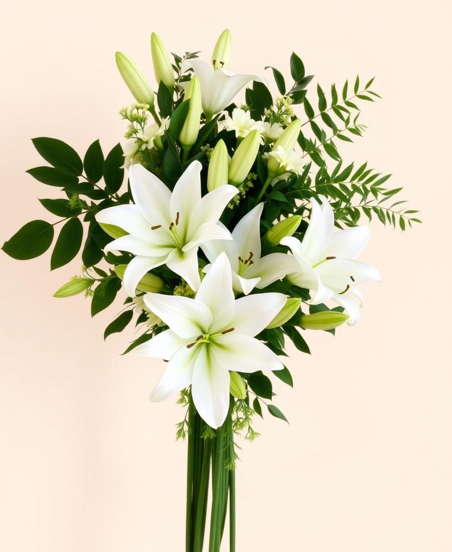 The Serenity — White lilies & greenery