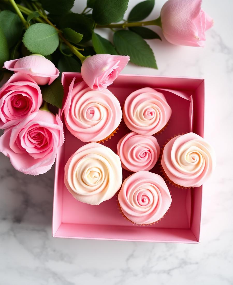 The Birthday Duo — Pink bouquet + 6 artisan cupcakes